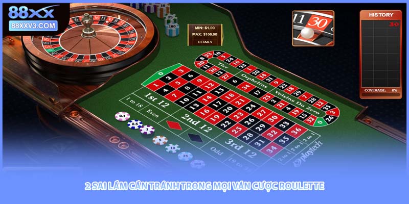 2 sai lầm cần tránh trong mọi ván cược roulette